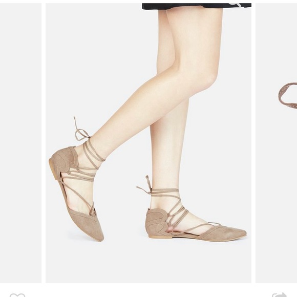 🆕 JUST FAB Tan Flats 💕 - Picture 1 of 3